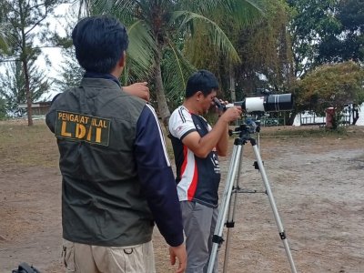 Tim Perukyat LDII Lakukan Pemantauan Hilal Rabiul Awal 1448 H di Pantai Setumu Dompak, Terhalang Kabut dan Awan