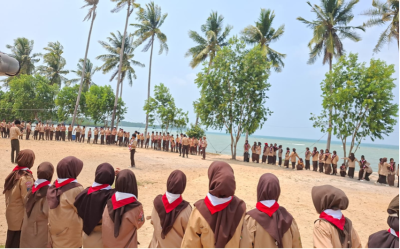 Semarak Hari Pramuka, Gudep SMAS dan SMPS Budi Luhur Batam Gelar Sakoda SPN Kepri di Pantai Viona